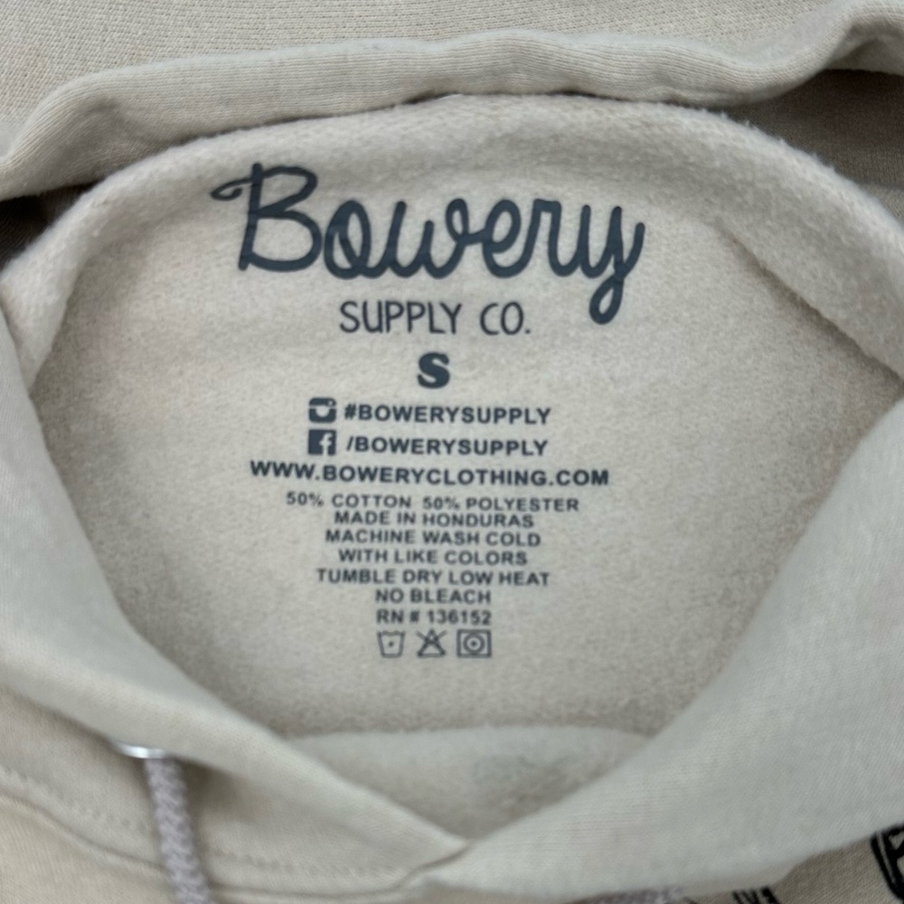 Bowery Supply Co. Skeleton Crew Graphic Hoodie Beige Size Small - Picture 6 of 9